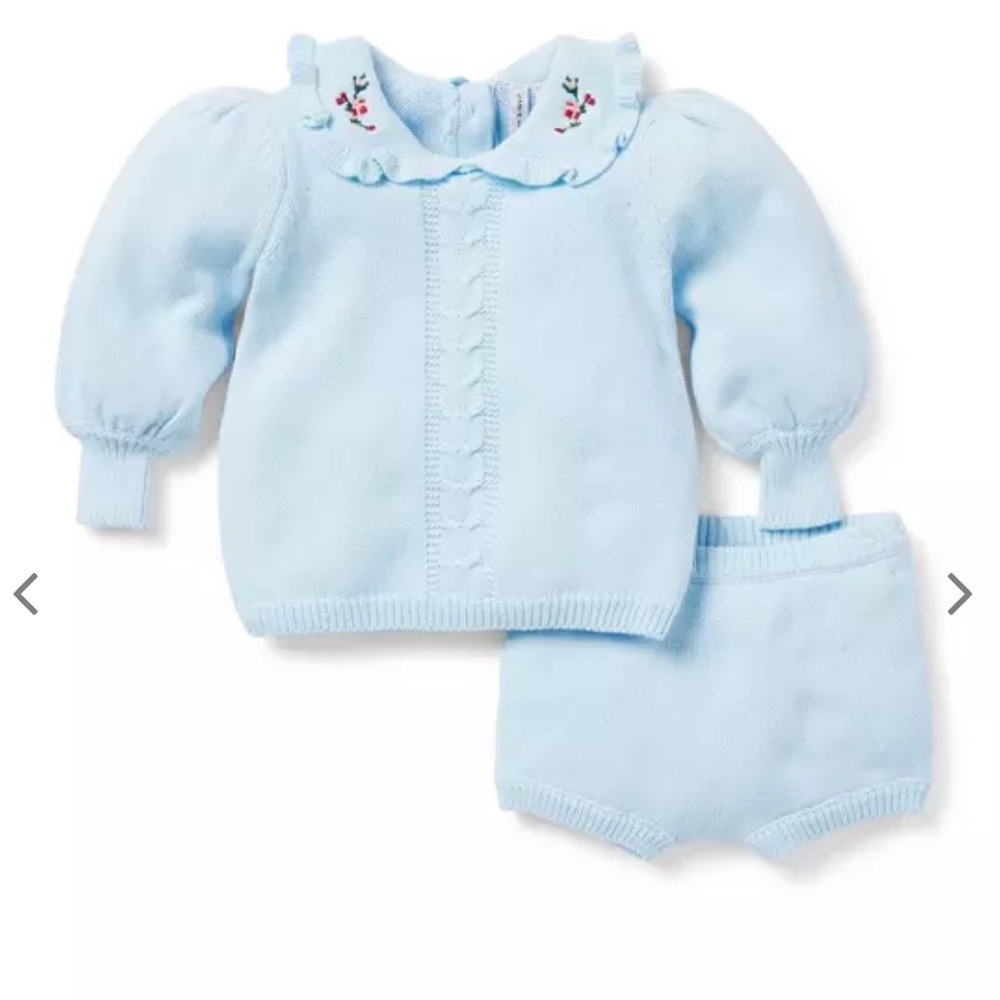 NWT Janie and Jack Pointelle Sweater Set